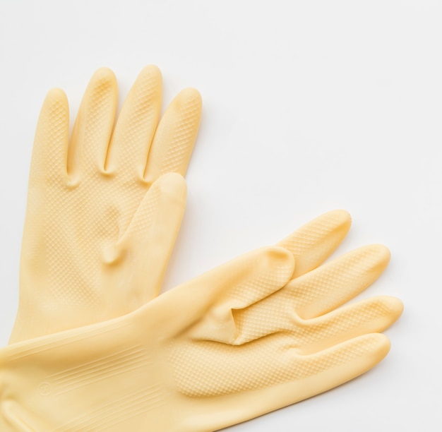 Concepto de limpieza con guantes