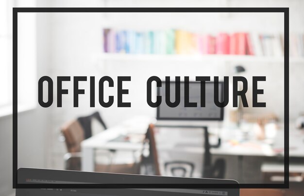 Concepto de lugar de trabajo interior de cultura de oficina