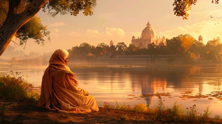 Foto gratuito concepto de meditación en el estilo de arte digital