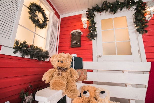 Concepto de navidad con peluche