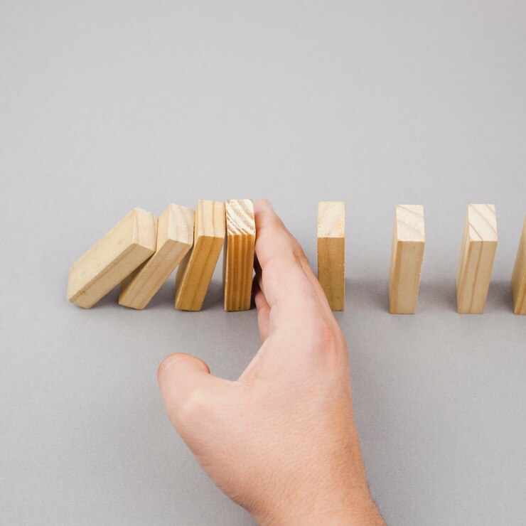 Foto gratuito concepto de negocios con bloques de madera