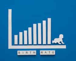 Foto gratuita concepto de nivel de fertilidad de la tasa de natalidad