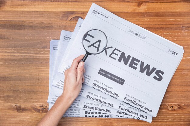 Concepto de noticias falsas