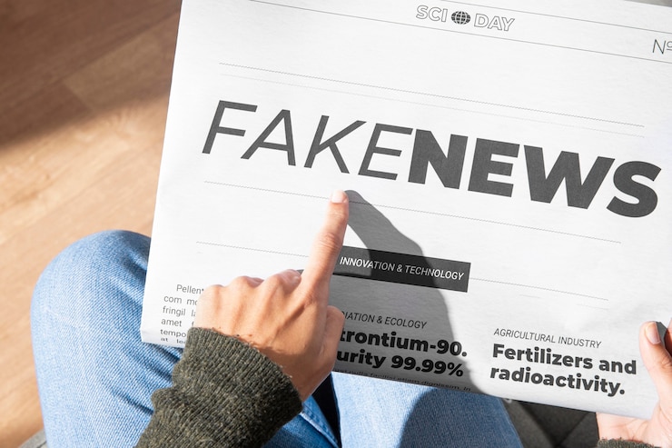 Foto gratuito concepto de noticias falsas