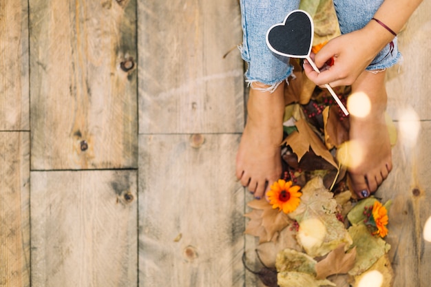 Concepto de otoño con espacio a la izquierda