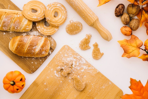 Concepto de panadería de halloween