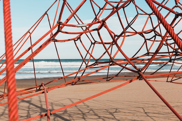 Concepto de playa con recreo