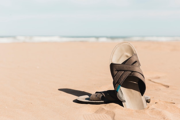 Concepto de playa con sandal