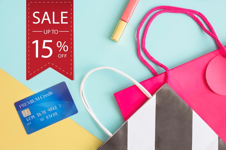 Foto gratuito concepto de promoción de descuento de oferta comercial de venta