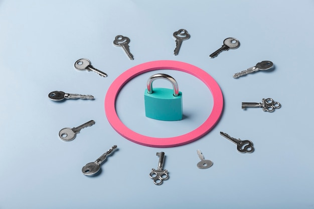 Concepto de protección con bloqueo
