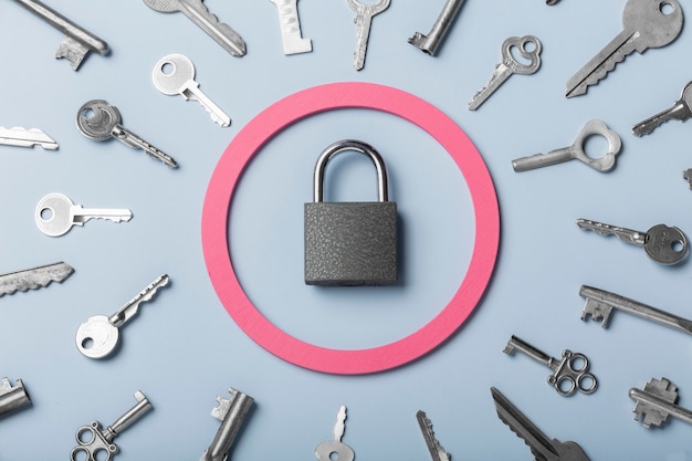 Concepto de protección con bloqueo
