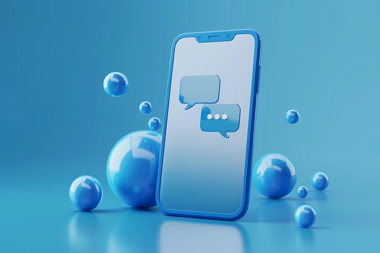 Foto gratuito concepto realista de redes sociales de teléfono en el estudio