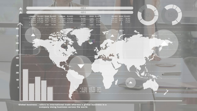 Concepto de redes de globalización de la comunidad global