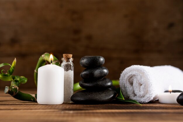 Concepto de salud con productos de spa.