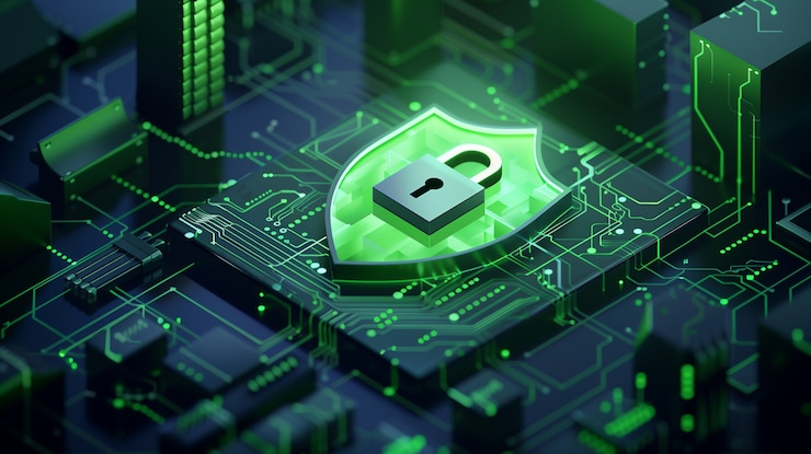 Foto gratuito concepto de seguridad cibernética en el arte digital