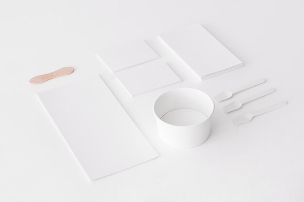 Concepto stationery de heladería