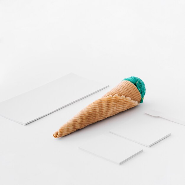 Concepto stationery de heladería