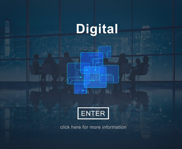 Concepto de tecnología de sitio web en línea digital