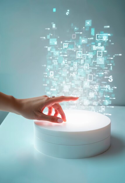 Concepto tecnológico con elemento futurista