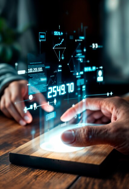 Concepto tecnológico con elemento futurista