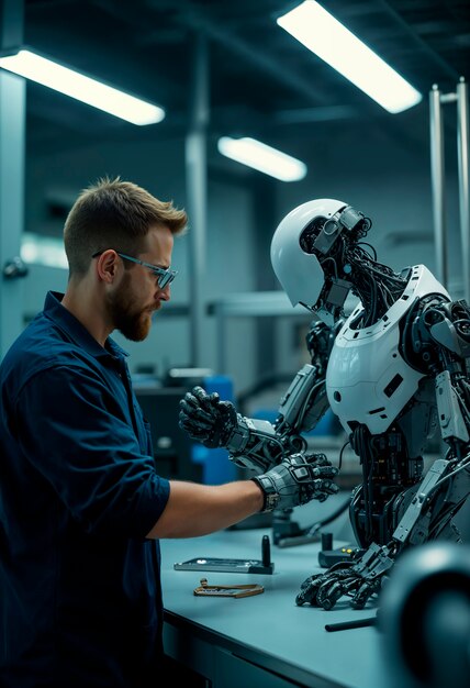 Concepto tecnológico con elemento futurista