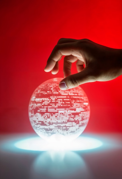Concepto tecnológico con elemento futurista
