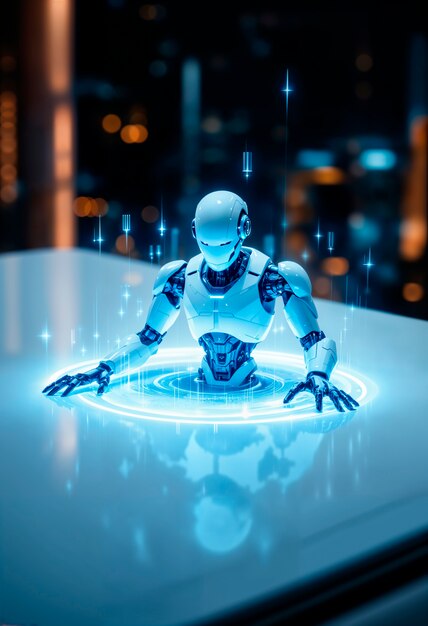 Concepto tecnológico con elemento futurista