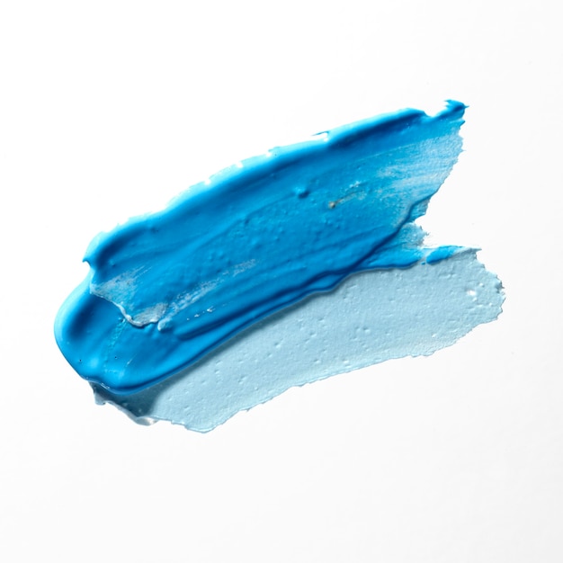Concepto de trazo de pincel de diferentes tonos azules