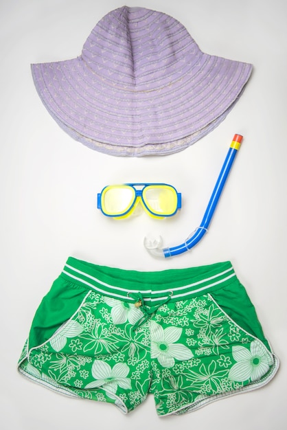 Concepto de verano con ropa de playa