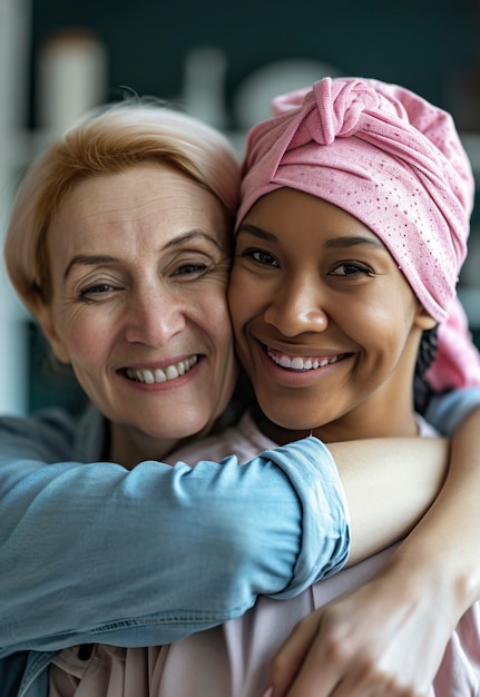 Foto gratuita concienciación sobre el día mundial del cáncer con el paciente.