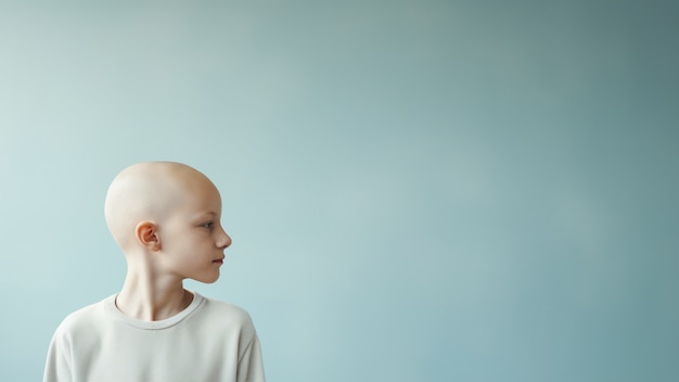 Foto gratuita concientización sobre el día mundial del cáncer con niños pequeños