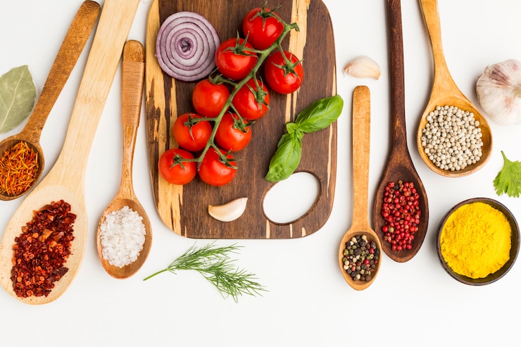 Foto gratuito condimento en polvo para cocinar