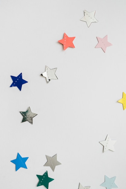 Foto gratuita confetti con forma de estrella