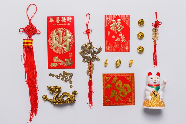 Conjunto de decoraciones chinas