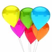 Foto gratuita conjunto de globos de colores