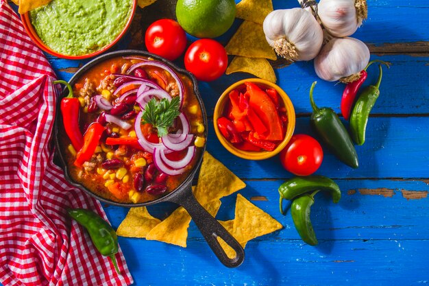 Conjunto de ingredientes mexicanos