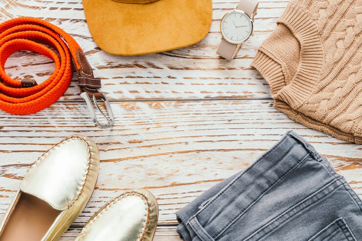 Foto gratuito conjunto de moda
