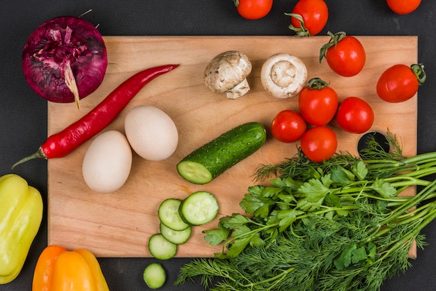 Conjunto de varias verduras