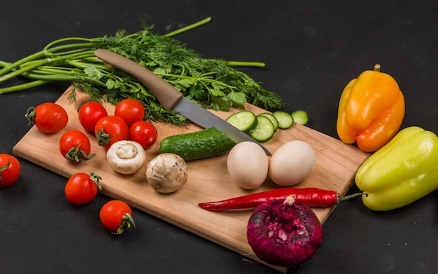 Conjunto de varias verduras