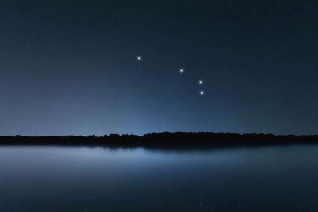 Constelación de estrellas de Aries, cielo nocturno, cúmulo de estrellas, espacio profundo, constelación de carnero