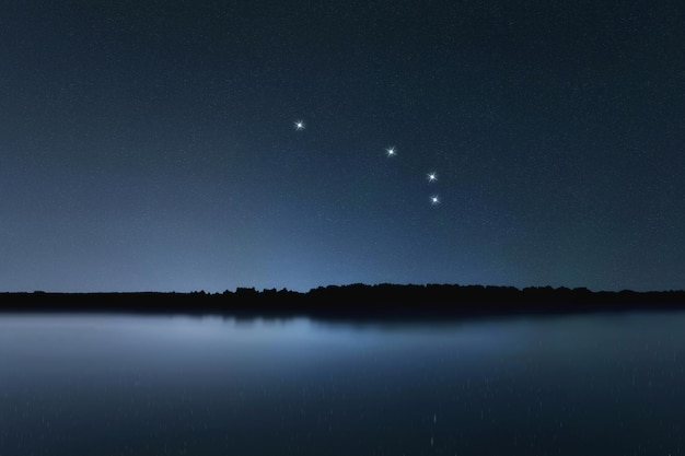 Constelación de estrellas de Aries, cielo nocturno, cúmulo de estrellas, espacio profundo, constelación de carnero