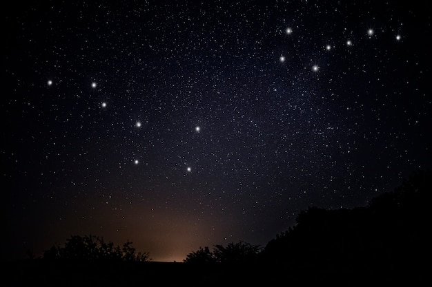 Foto gratuita constelaciones de la osa mayor y la osa menor