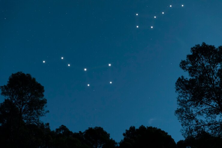 Foto gratuito constelaciones de la osa mayor y la osa menor