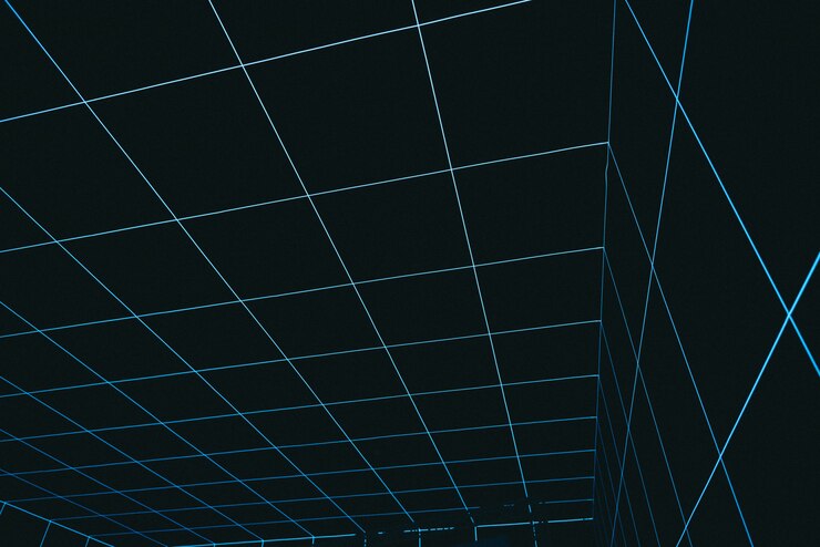 Photo Gratis cool abstract virtual reality space going down