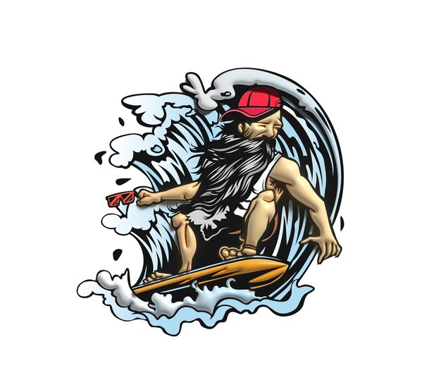 Cool hipster skater con monopatín 3D Render ilustración