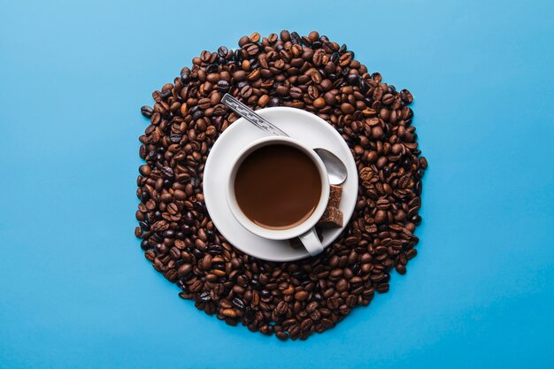 Copa en granos de café