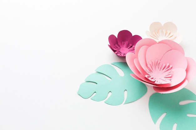 Copia-espacio elegante decoración de papel floral