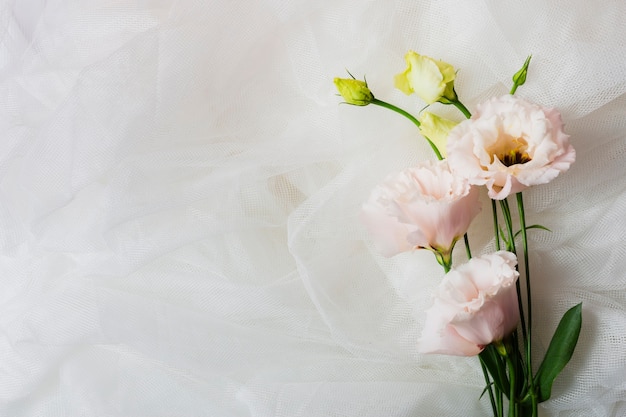 Foto gratuita copie el espacio con flores elegantes