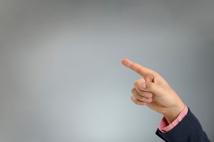 Photo Gratis copy-space hand pointing