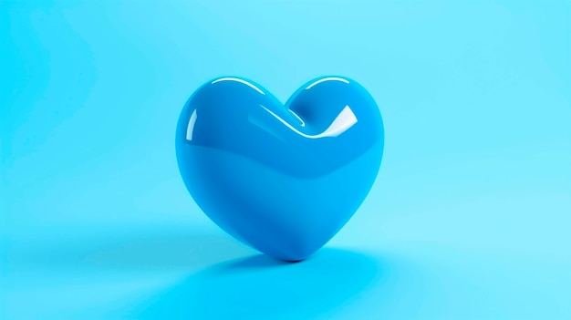 Foto gratuita corazón azul en estudio